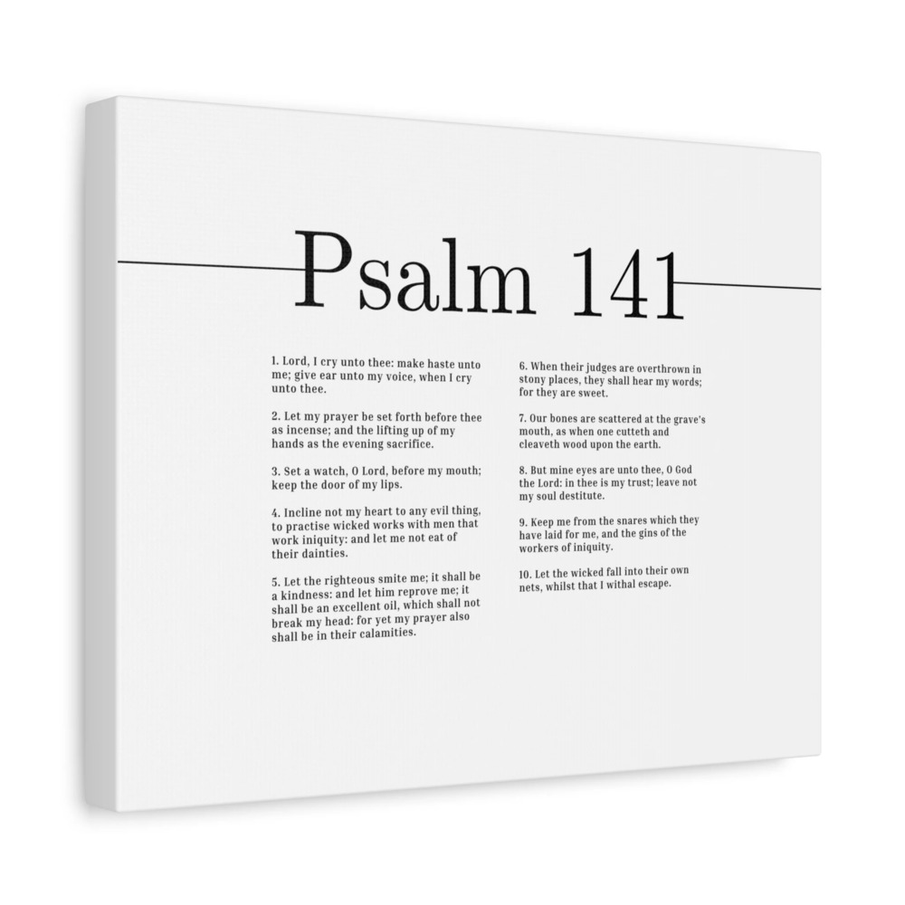 Scripture Canvas In Thee Is My Trust Psalm 141 Christian Wall Art Bible Verse